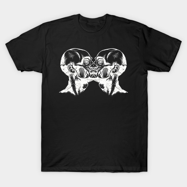 Creepy heads making a creepier face T-Shirt by lavdog